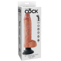 KING COCK - DILDO VIBRANTE CON TESTICOLI 25.5 CM COLORE NATURALE 1 