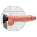 KING COCK - DILDO VIBRANTE CON TESTICOLI 25.5 CM COLORE NATURALE 3 