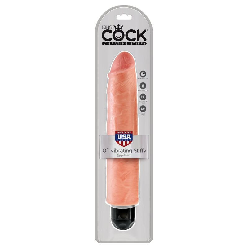 KING COCK - 25.4 CM VIBRATING STIFFY FLESH 2 