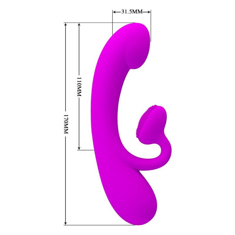 PRETTY LOVE - VIBRATEUR SINCERE ET VENTOUSE DE CLITORIS SILICONE VIOLET 4 