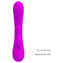 PRETTY LOVE - AUFRICHTIGER VIBRATOR UND KLITORIS-SAUGER AUS VIOLETTEM SILIKON 6 