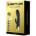 PRETTY LOVE - SCHWARZER WIEDERAUFLADBARER, VERGOLDETER LUXUSVIBRATOR 6 