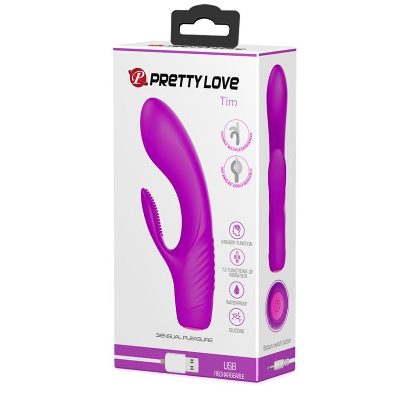 PRETTY LOVE - VIBRATORE RICARICABILE TIM VIOLA 9 