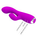 PRETTY LOVE - VIBRATEUR LAPIN RECHARGEABLE GLORIA IMPERMÉABLE VIOLET 7 