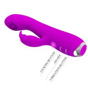 PRETTY LOVE - VIBRATEUR RECHARGEABLE RACHEL AVEC VENTOUSE VIOLET 5 