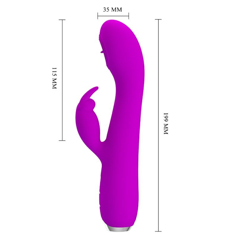 PRETTY LOVE - VIBRATEUR RECHARGEABLE RACHEL AVEC VENTOUSE VIOLET 6 