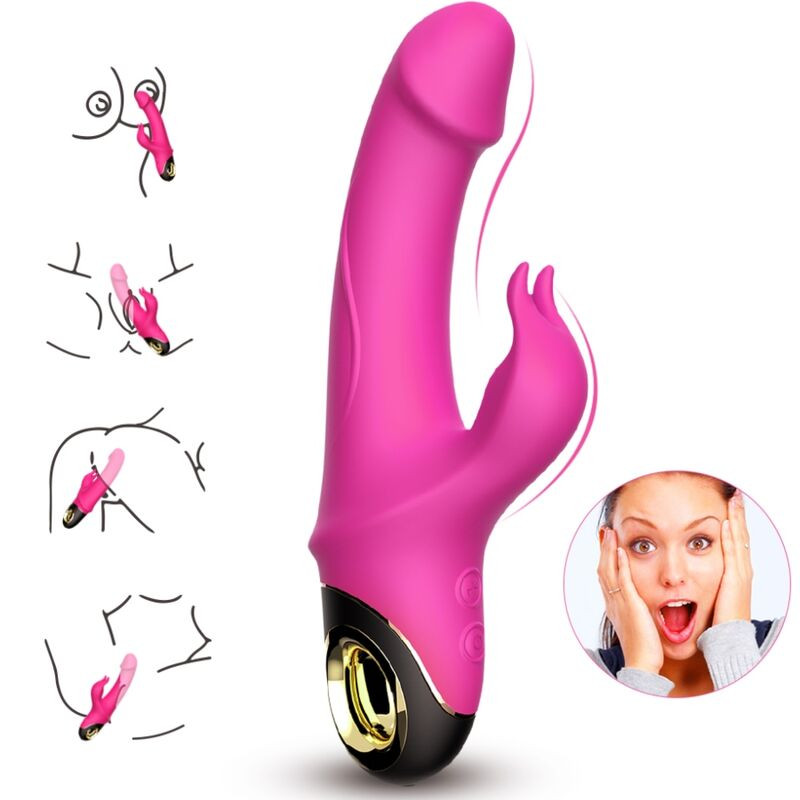 ARMONY - METEROR DILDO VIBRATORE RABBIT ROTATOR FUCSIA 1 