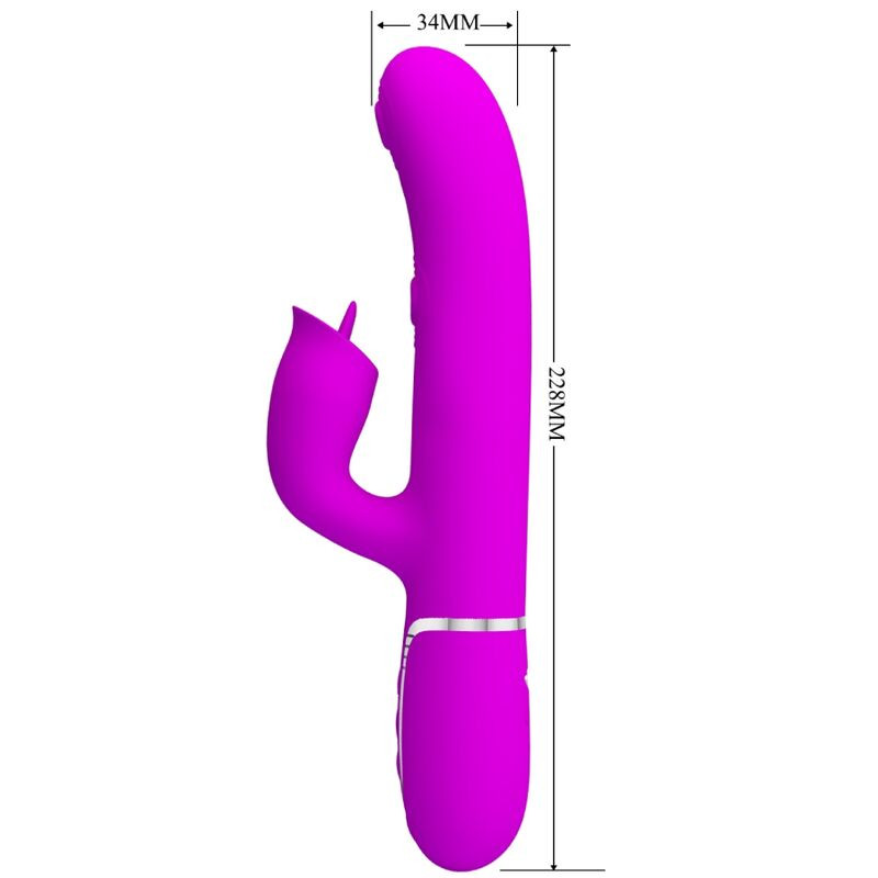 PRETTY LOVE - KANINCHENVIBRATOR MIT LECKENDEM FUCHSIA 1 