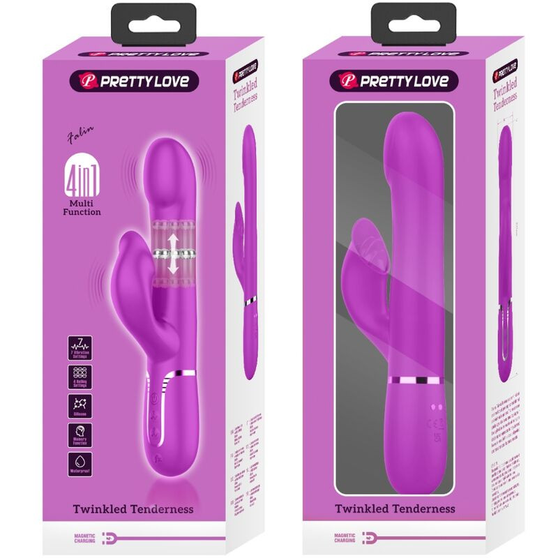 PRETTY LOVE - RABBIT VIBRATOR PERLEN VIOLET 9 