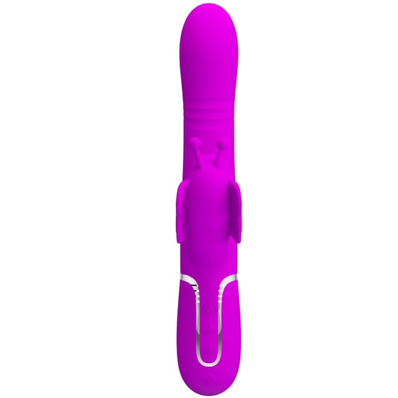 PRETTY LOVE - VIBRATEUR MULTIFONCTION LAPIN 4 EN 1 PAPILLON FUCHSIA 1 