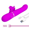 PRETTY LOVE - VIBRATEUR MULTIFONCTION LAPIN 4 EN 1 PAPILLON FUCHSIA 8 