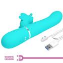 PRETTY LOVE - VIBRATEUR MULTIFONCTION LAPIN 4 EN 1 PAPILLON AQUA VERT 8 