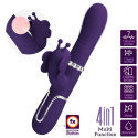 PRETTY LOVE - VIBRATORE MULTIFUNZIONE RABBIT 4 IN 1 FARFALLA VIOLA 9 