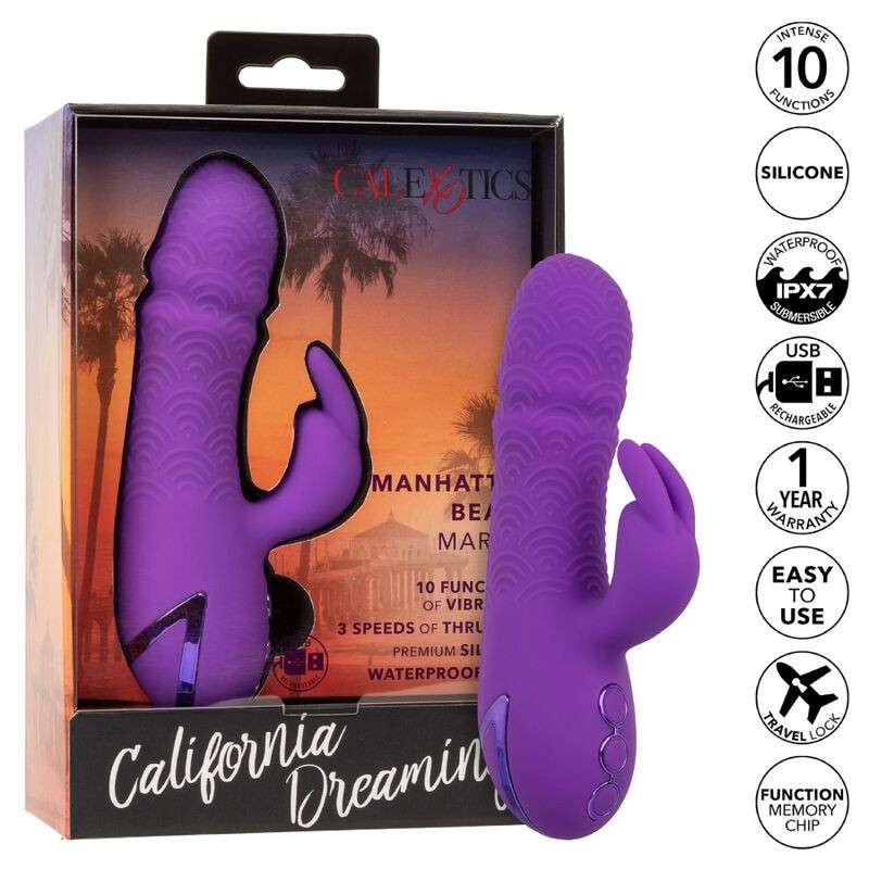 CALEXOTICS - MANHATTAN BEACH MARVEL VIBRATOR RABBIT PURPLE BY CALIFORNIA DREAMING 8 