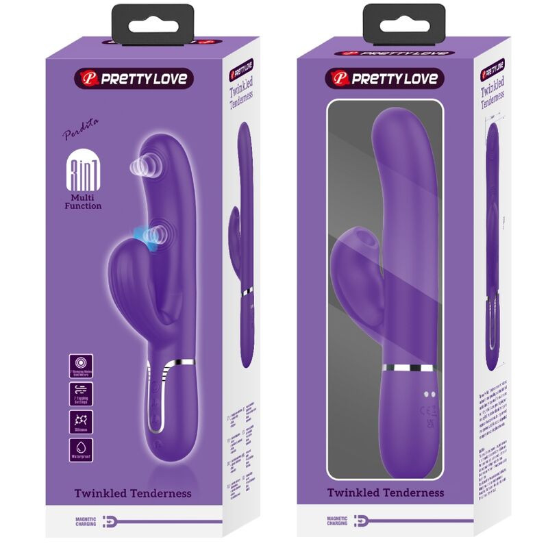 PRETTY LOVE - PERLITA VIBRATORE G-SPOT 3 IN 1 MULTIFUNZIONE VIOLA 10 