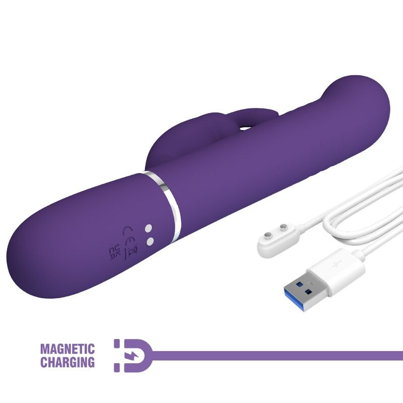 PRETTY LOVE - COALE RABBIT VIBRATOR 4 IN 1 PURPLE 8 