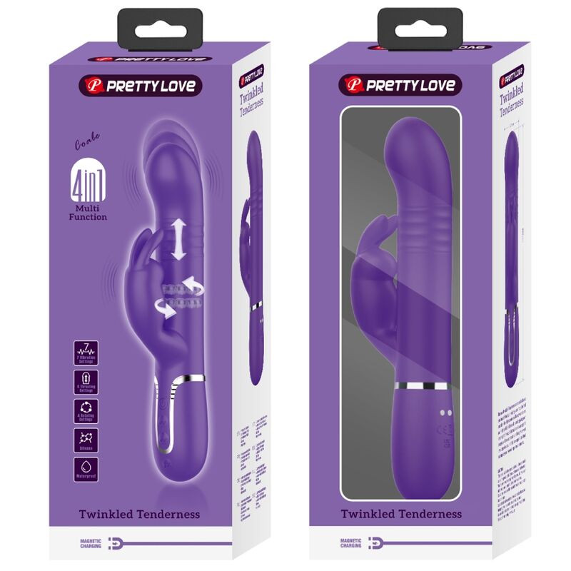 PRETTY LOVE - COALE RABBIT VIBRATOR 4 IN 1 LILA 9 