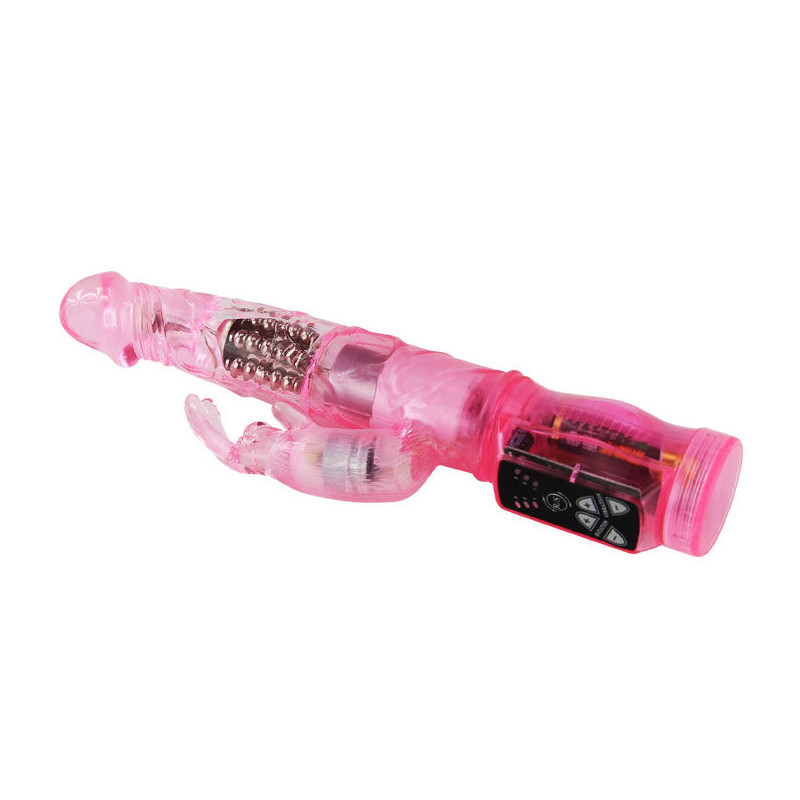 BAILE - MINI ROTATEUR LAPIN ROSE AVEC SUPERSTIMULATEUR 1 