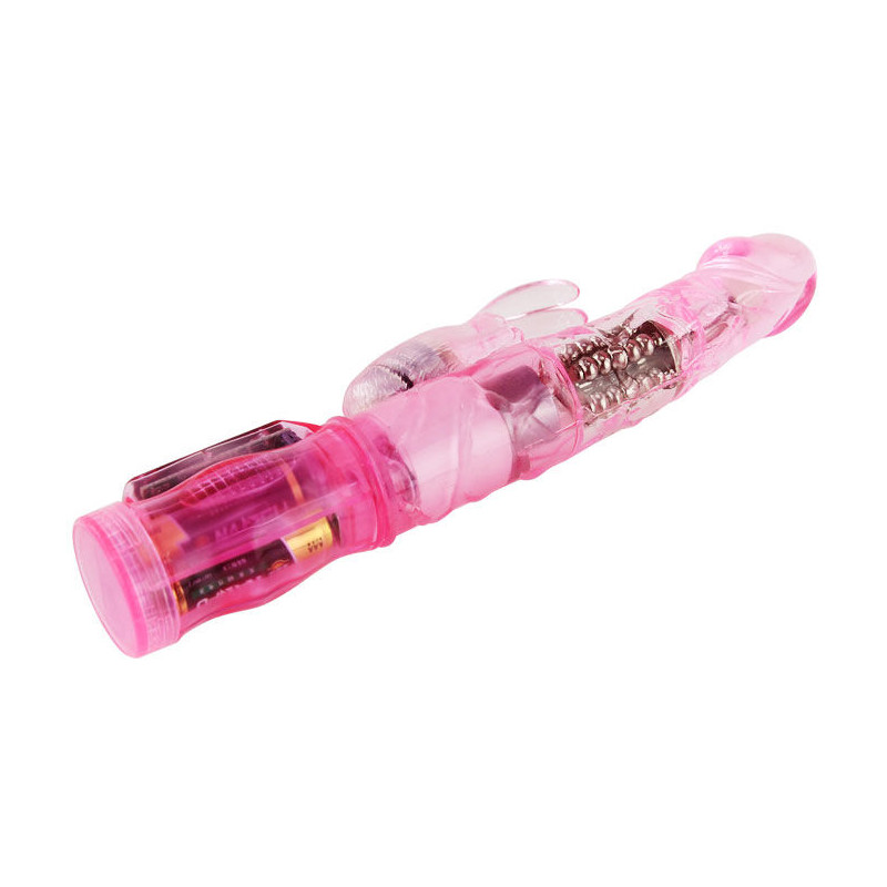 BAILE - MINI ROTATEUR LAPIN ROSE AVEC SUPERSTIMULATEUR 3 