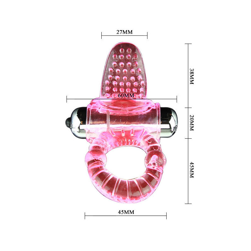 BAILE - ANNEAU PÉNIS VIBRATEUR ROSE SWEET ABS 10 RYTHMES 3 