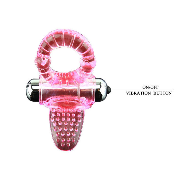 BAILE - ANNEAU PÉNIS VIBRATEUR ROSE SWEET ABS 10 RYTHMES 4 