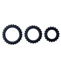 BAILE - TITAN SET 3PCS COCK RING BLACK 2.8 + 2.4 + 1.9 CM 1 