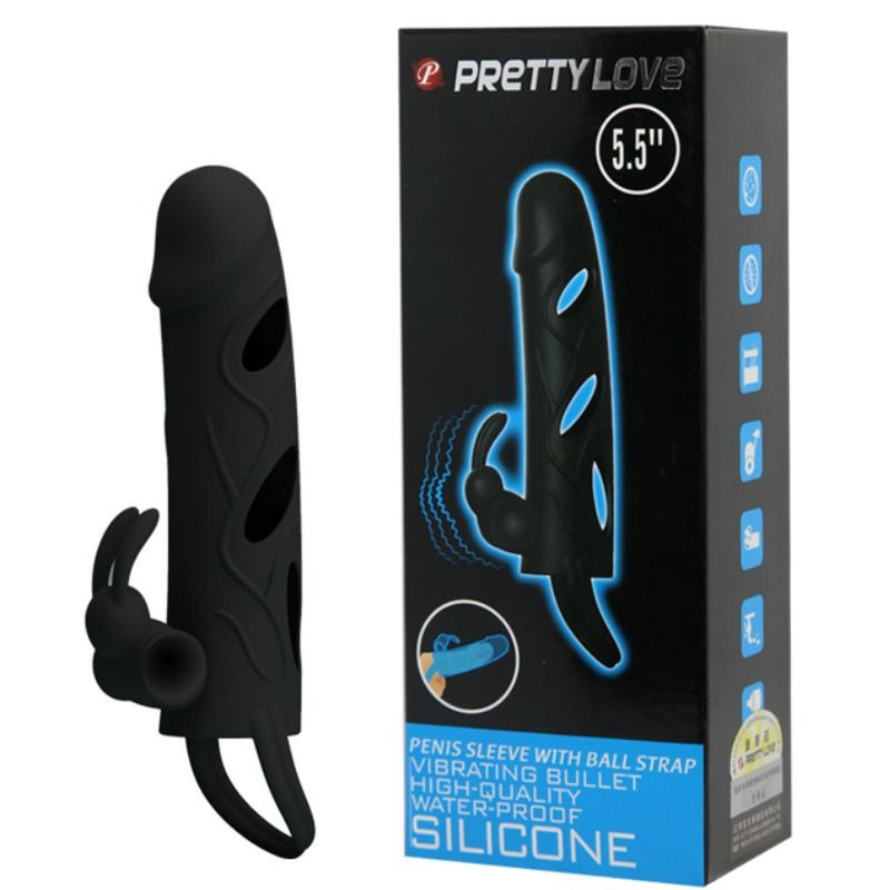 PRETTY LOVE - HOUSSE EN SILICONE AVEC VIBRATION 14 CM 1.0 7 