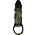 BAILE - HOUSSE DEXTENSION DE PÉNIS AVEC SANGLE POUR TESTICULES NOIR 13.5 CM 3 