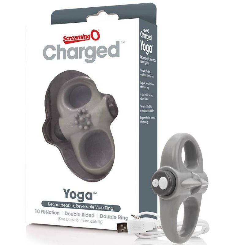 SCREAMING O - WIEAUFLADBARER VIBRIERRING YOGA GRAU 1 