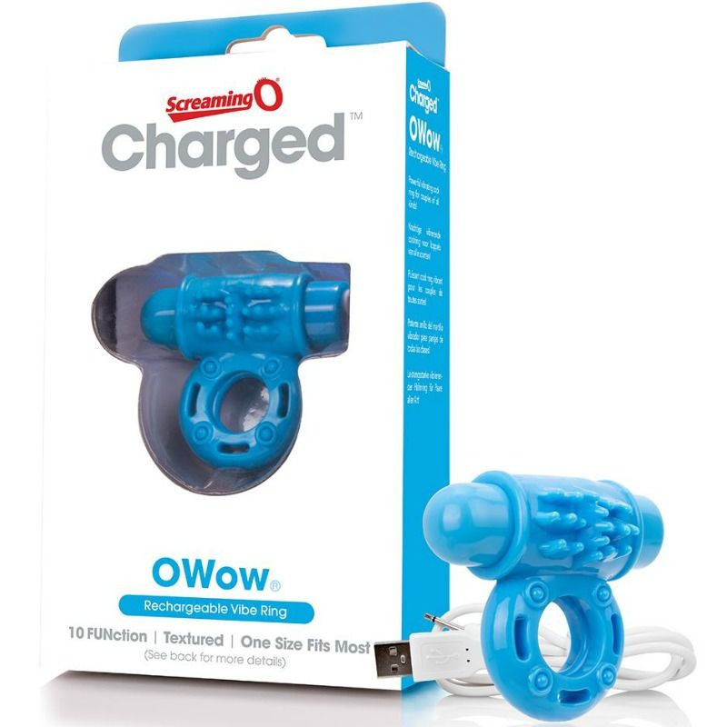 SCREAMING O - RING VIBRATOWOW RECHARGEABLE BLUE 1 