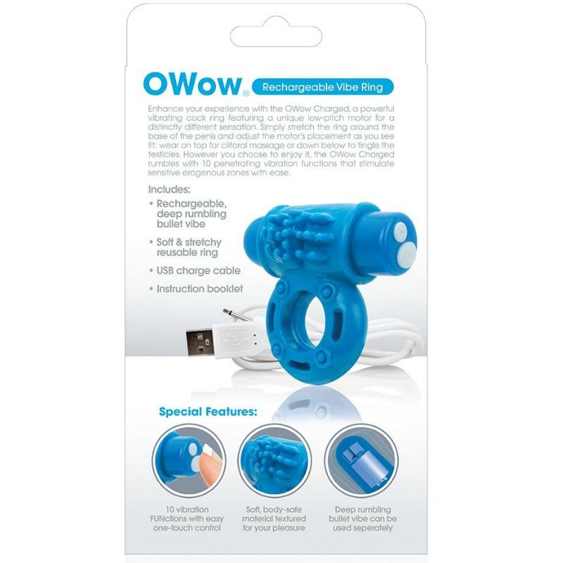 SCREAMING O - RING VIBRATOWOW RECHARGEABLE BLUE 2 