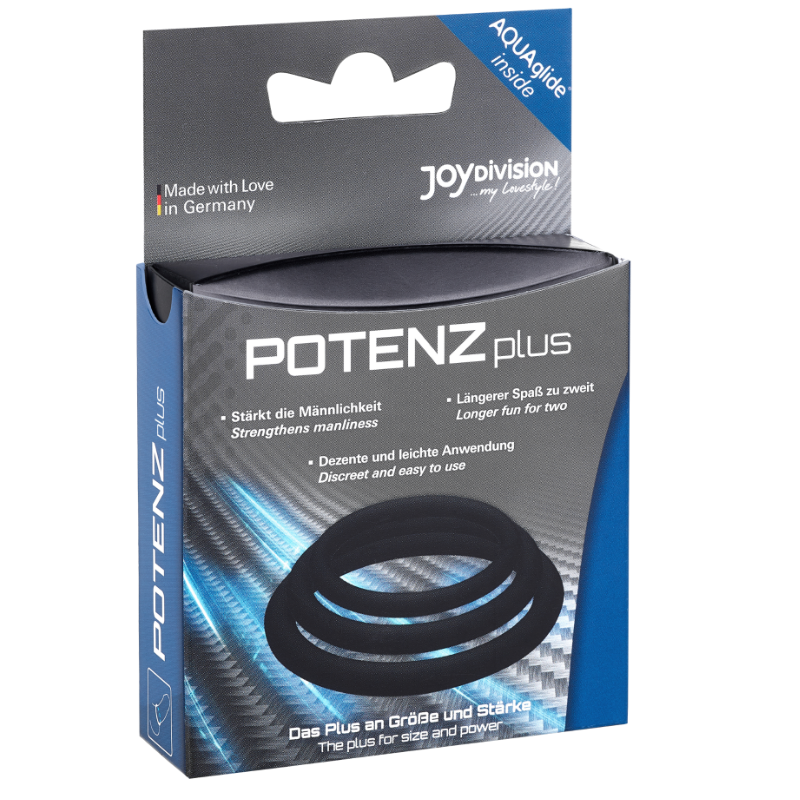 JOYDIVISION POTENZDUO - PLUS 3 SCHWARZE RINGE SATZ - S, M, L 2 