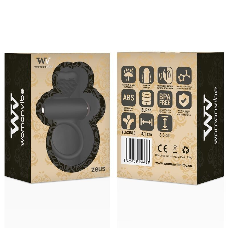 WOMANVIBE - ANELLO VIBRATORE IN SILICONE ZEUS 6 