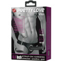 PRETTY LOVE - VITO STRAP ON WITH HOLLOW DILDO AND VIBRATION 17.3 CM 6 