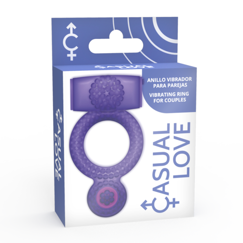 CASUAL LOVE - RING VIBRATING DOUBLE PLEASURE PURPLE 3 