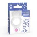 CASUAL LOVE - RING VIBRATING DOUBLE PLEASURE TRANSPARENT 3 