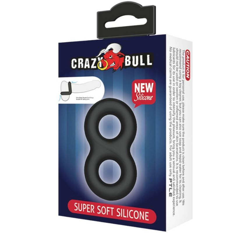 CRAZY BULL - DOPPIO ANELLO IN SILICONE MEDICO 5 