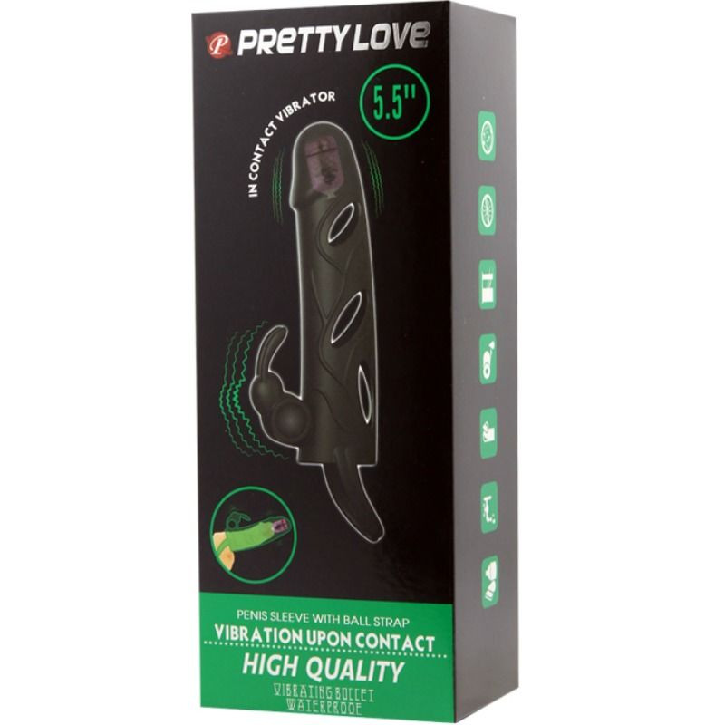 PRETTY LOVE - HOUSSE EN SILICONE AVEC VIBRATION 14 CM 2.0 7 