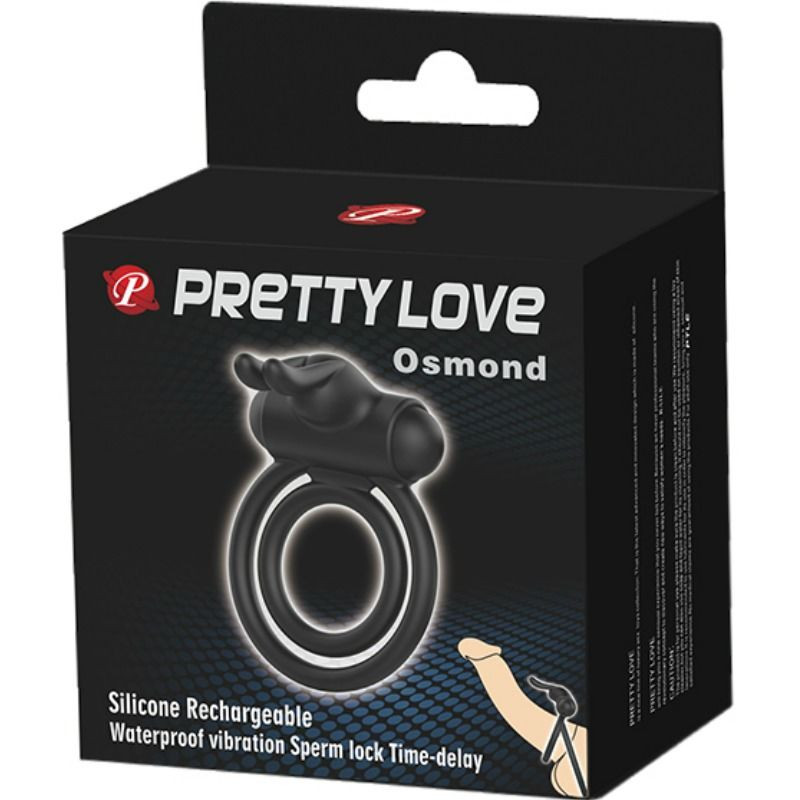 PRETTY LOVE - ANNEAU VIBRATEUR EN SILICONE OSMOND 6 