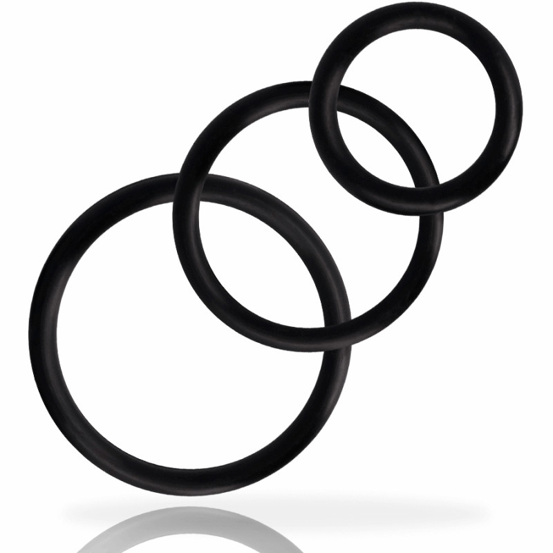 ADDICTED TOYS - RINGS SET FOR PENIS BLACK 1 