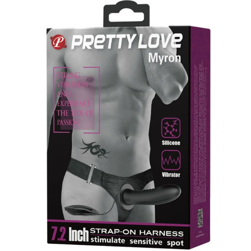 PRETTY LOVE - MYRON STRAP ON WITH VIBRATION AND HOLLOW DILDO 6 