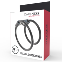 DARKNESS - DOUBLE FLEXIBLE PENIS RING 3 