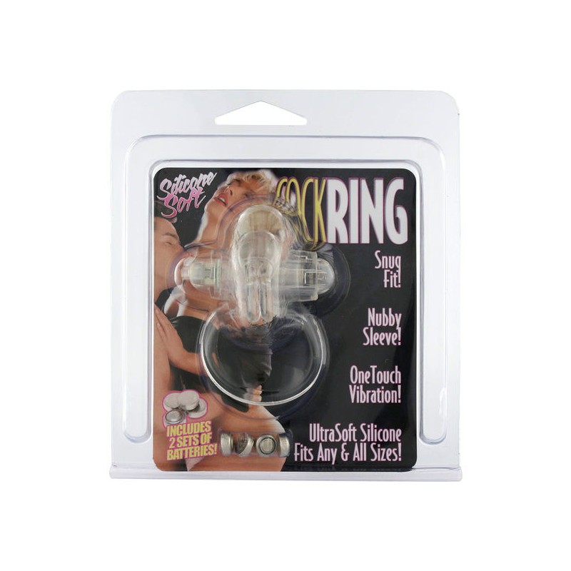 SEVEN CREATIONS - TRANSPARENT SILICONE VIBRATOR RING 1 