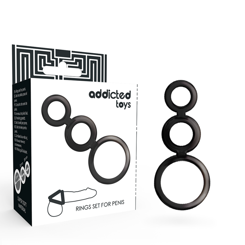 ADDICTED TOYS - RINGS SET FOR PENIS - SMOKED 1 