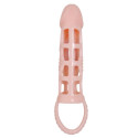 BAILE - PENIS EXTENDER COVER WITH VIBRATION AND NATURAL STRAP 13.5 CM 5 