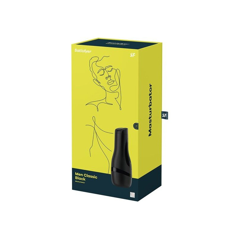 SATISFYER - MASTURBATEUR HOMME CLASSIQUE NOIR 1 