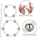 CALEXOTICS - STEEL BEADED SILICONE RING SET 3 