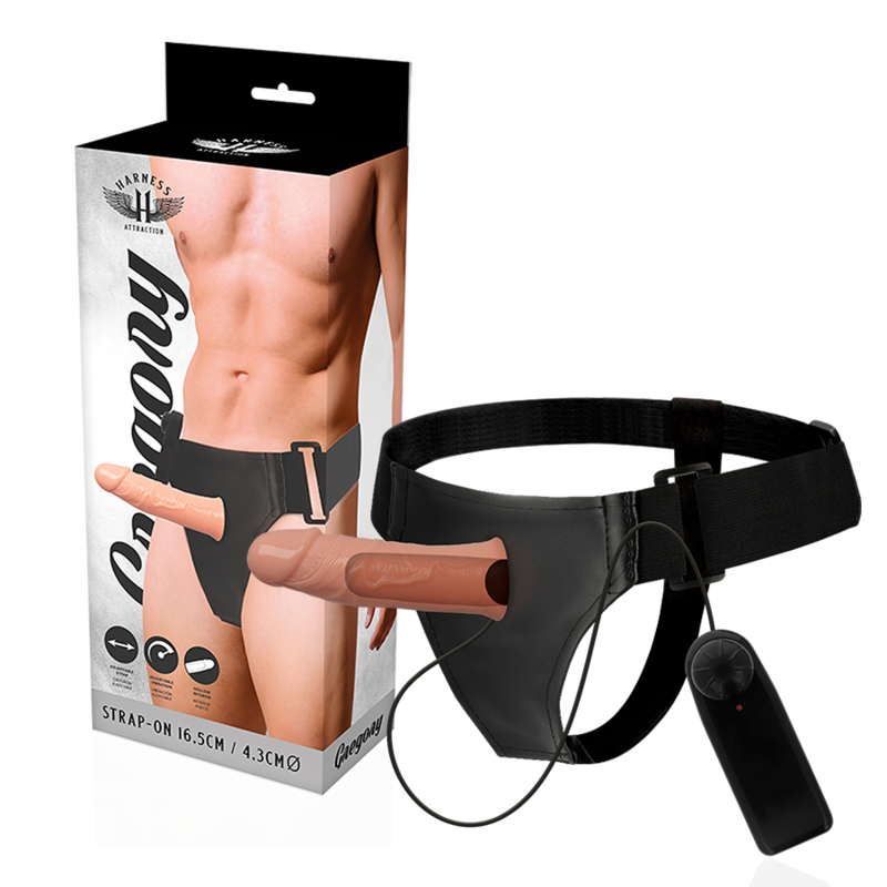 HARNESS ATTRACTION - GREGORY HOLLOW RNES WITH VIBRATOR 16.5 CM -O- 4.3 CM 1 