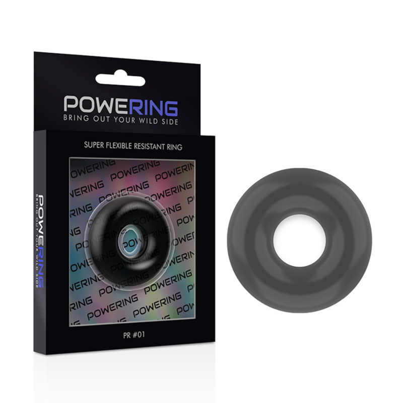 POWERING - ANNEAU PÉNIS SUPER FLEXIBLE ET RÉSISTANT 3,5CM NOIR 5 