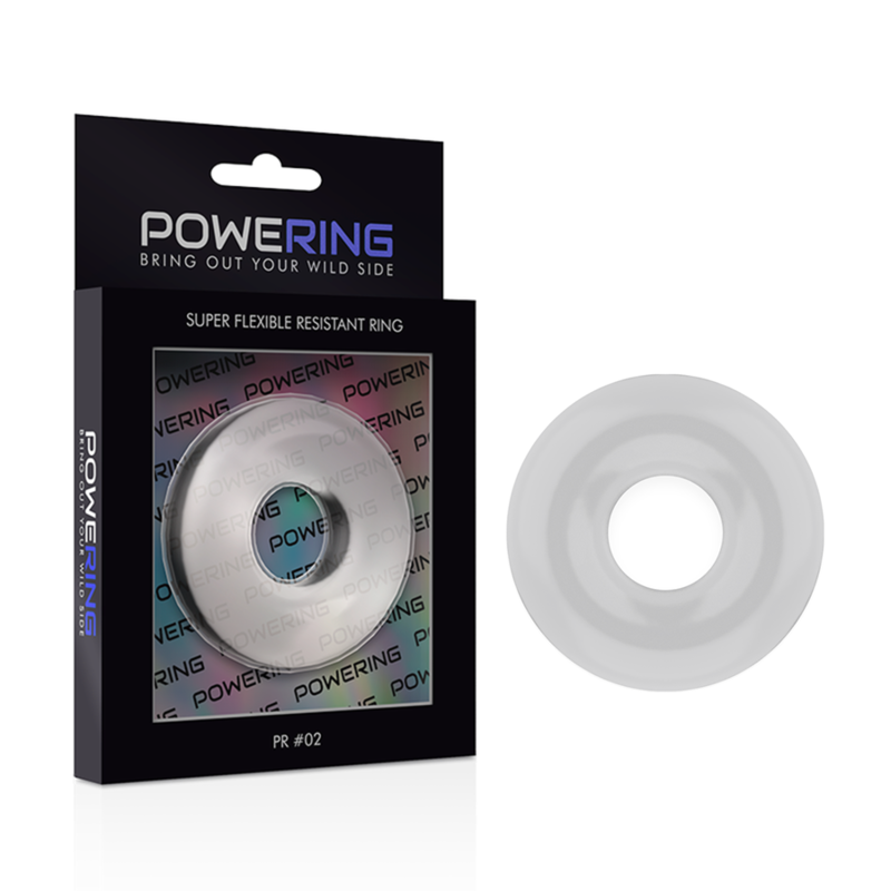 POWERING - ANNEAU PÉNIS SUPER FLEXIBLE ET RÉSISTANT 4,5CM CLAIR 5 